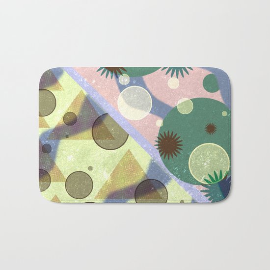 Geometric Suns and Pyramids Bath Mat
