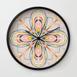 Retro Mandala Wall Clock