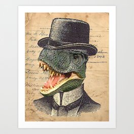 Dino Dandy Art Print