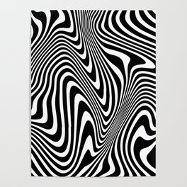 optical illusion (black + white) Poster