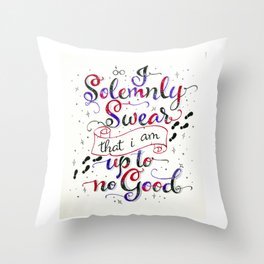 Mischief Managed Magical Quote Throw Pillow