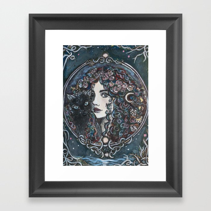 Rosa Lune Framed Art Print