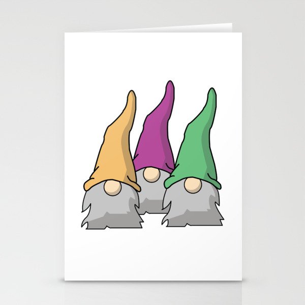 Minimalist Scandinavian Gnomes Stationery Cards