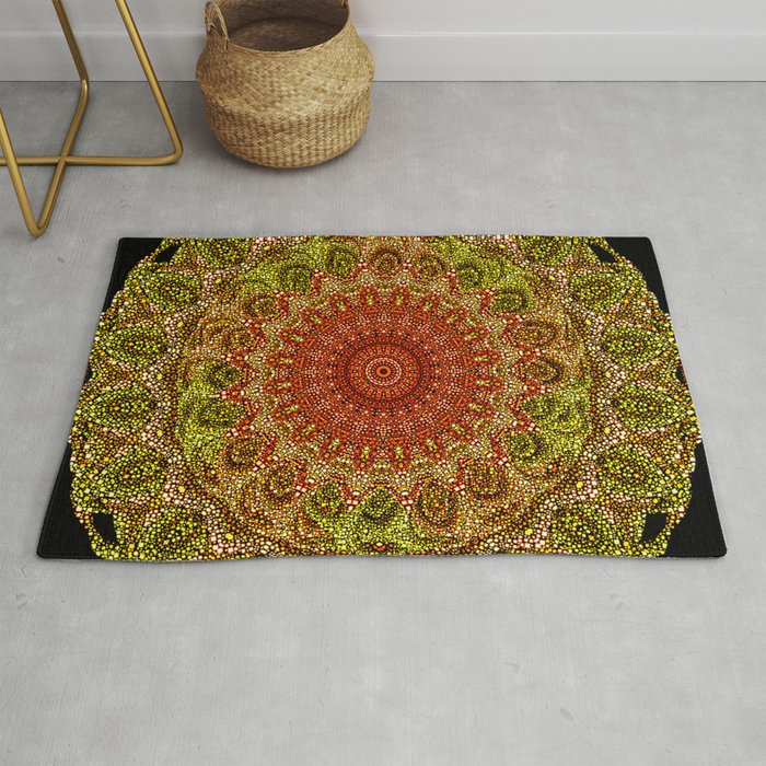 Byzantine mandala Rug