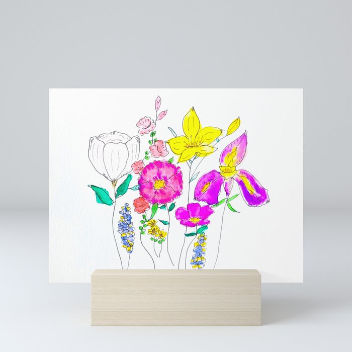 Watercolor Bouquet Mini Art Print