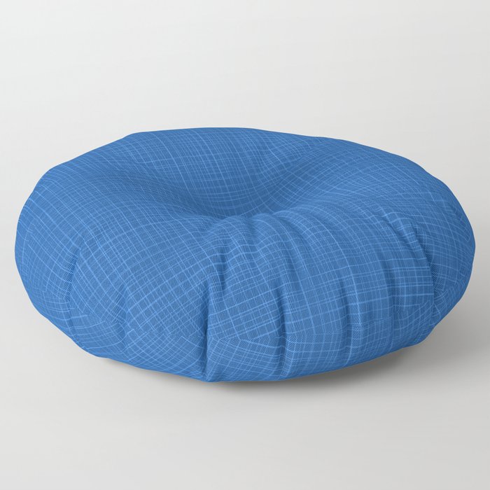 blue line pattern Floor Pillow