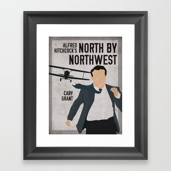 Alfred Hitchcock's North By Northwest Movie Print Framed Art Print