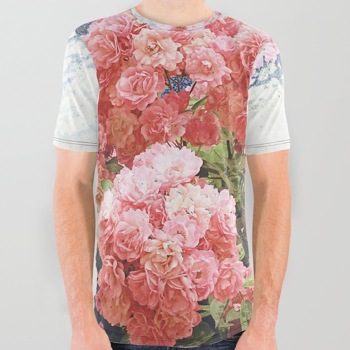 Bouquet de roses All Over Graphic Tee