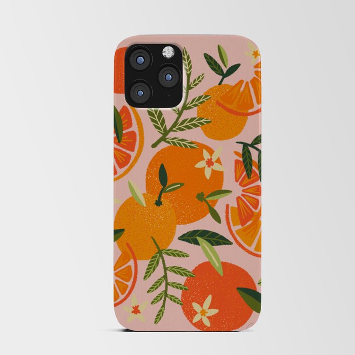 Orange Blooms – Blush iPhone Card Case