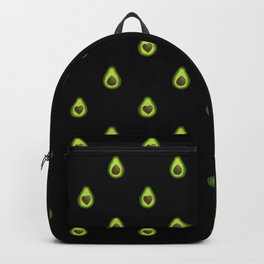 Avocado Hearts (black background) Backpack