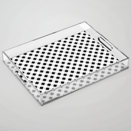 Classic Gingham Black and White - 15 Acrylic Tray