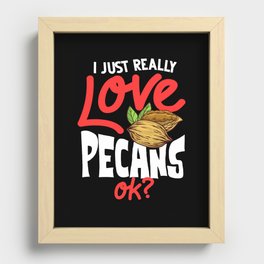 Pecan Nuts Roasted Tree Candy Pie Praline Cookies Recessed Framed Print