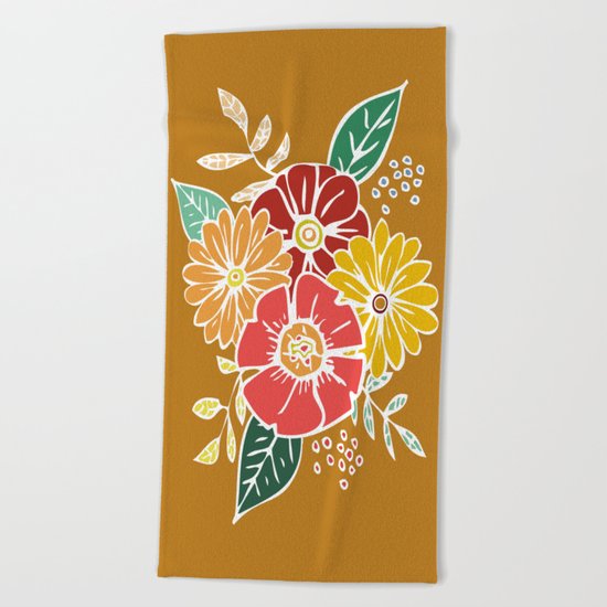 Abstract #369 Flower Power #9 Beach Towel