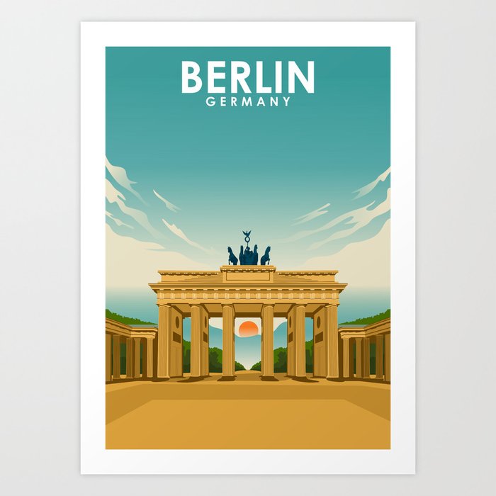 Berlin Germany Vintage Travel Poster Art Print