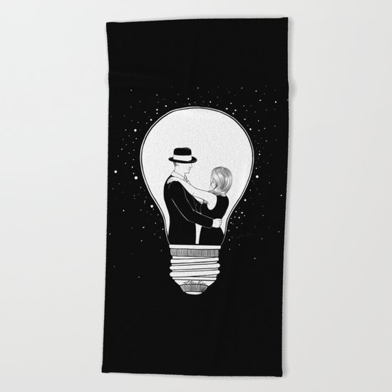 We light up the dark Beach Towel