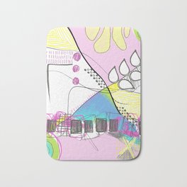 Abstract pink Bath Mat | Pastels, Fantasy, Pink, Cleanlines, Painting, Fairytale, Doodled, Bubblegum, Flavors, Fresh 