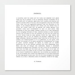 Desiderata by Max Ehrmann minimal typographical quote art print Canvas Print