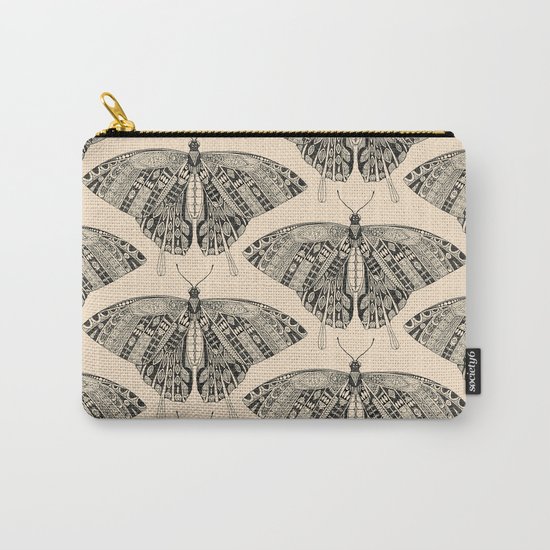 swallowtail butterfly pale peach black Carry-All Pouch