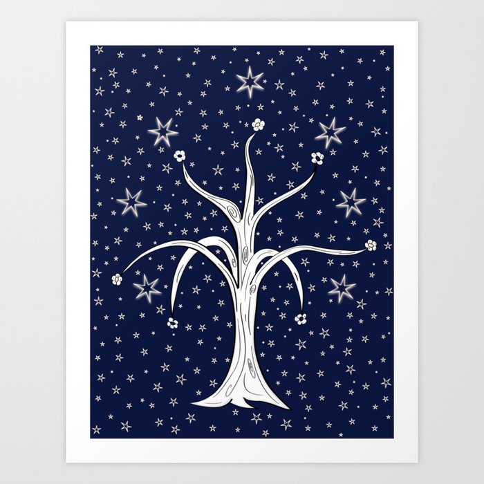 The White Tree Art Print