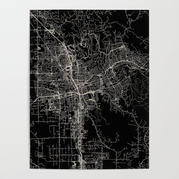 Santa Rosa, USA - Minimal City Map Poster