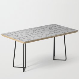 Light Grey and Black Gems Pattern Coffee Table