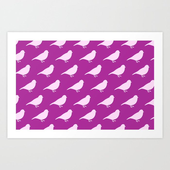 Purple Birds Art Print