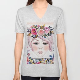 Pretty in Pink V Neck T Shirt