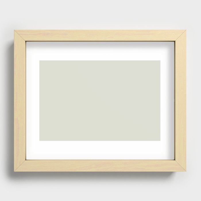 Light Gray-Green Solid Color Pantone Icicle 12-5201 TCX Shades of Green Hues Recessed Framed Print