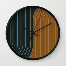 Two Tone Line Curvature XXXIV Wall Clock