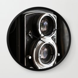 Vintage camera - Rolleicord retro film antique analog camera  Wall Clock