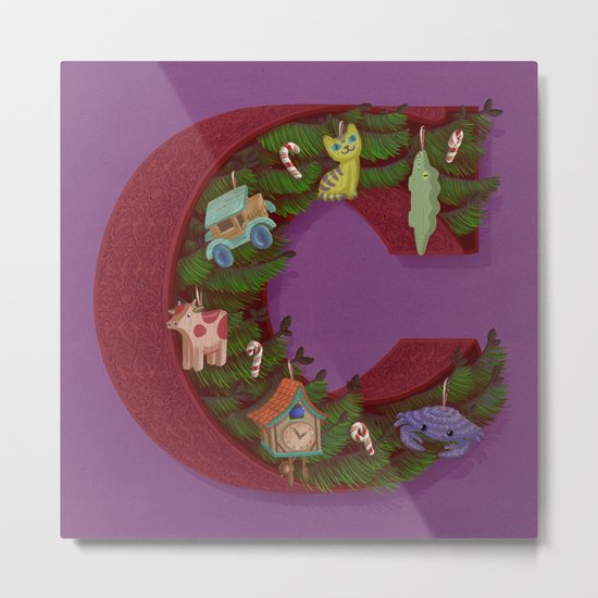 C is for Christmas Metal Print