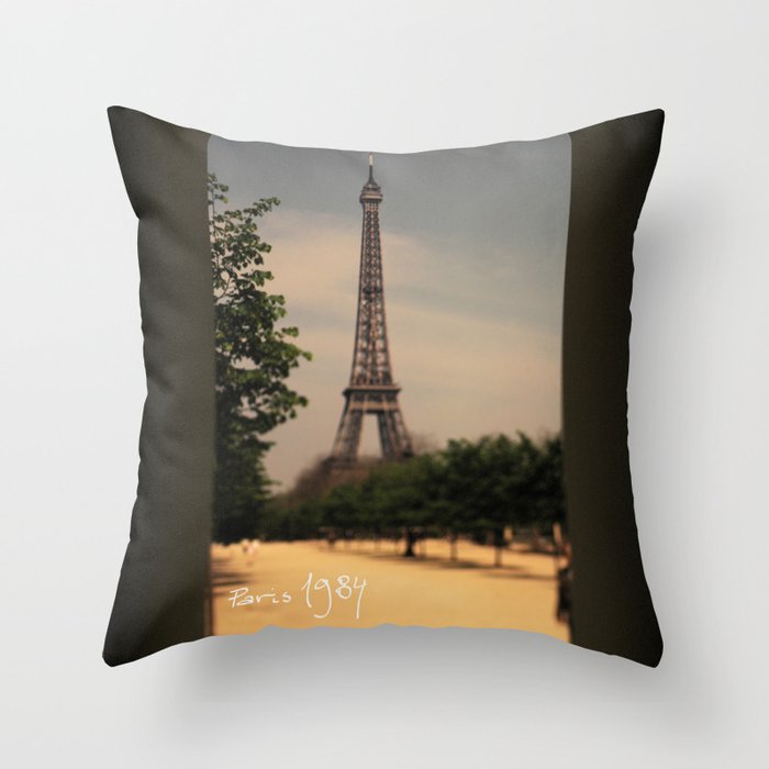 Paris 1984 Throw Pillow
