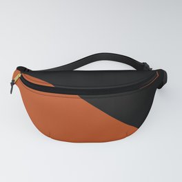 Two colors. Triangle. Rust and Black colors. Fanny Pack