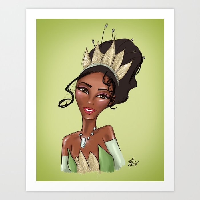 Princess Tiana Art Print by MArtine Shannon | Society6