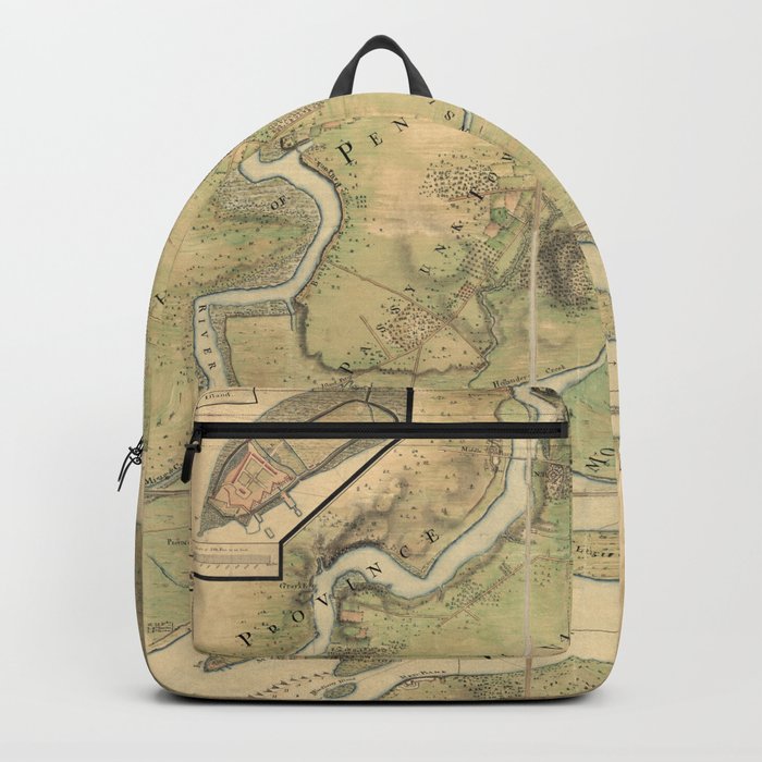 18th Century Philadelphia Map Backpack
