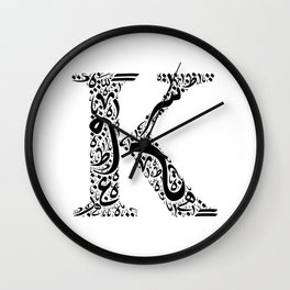 Creative Beautiful Letter "K" Design. Wall Clock | Kk, Kletterbestdesign, Calligraphy, Letterinitial, Kart, Kmonogram, Kalphabet, Muslimwear, Kdesign, Typography 