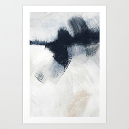 Storm grey blue abstract acrylic art Art Print