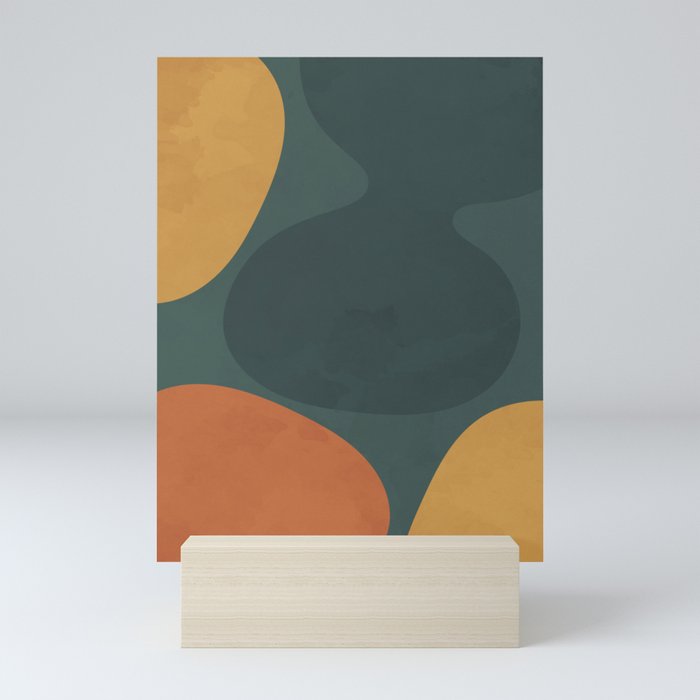 Nordic Earth Tones - Abstract Shapes 3 Mini Art Print