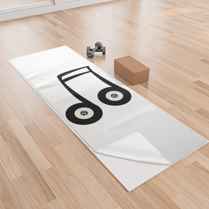 Records As A Musical Note Yoga Towel