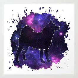 Dog constellation Art Print