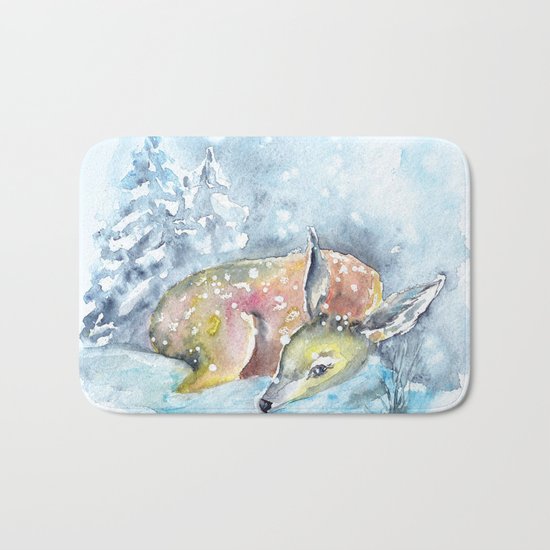 Winter animal #14 Bath Mat