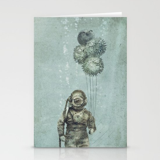 Balloon Fish Stationery Cards