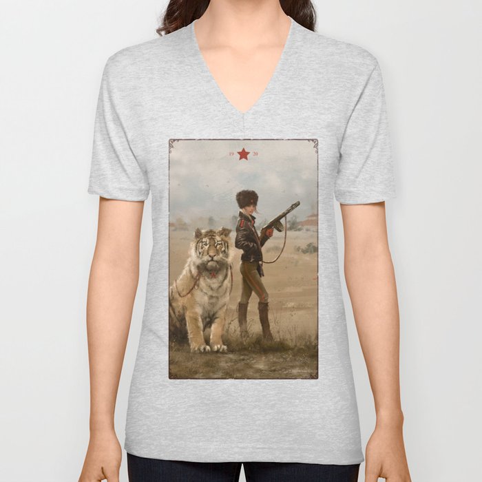 1920 - kittens V Neck T Shirt