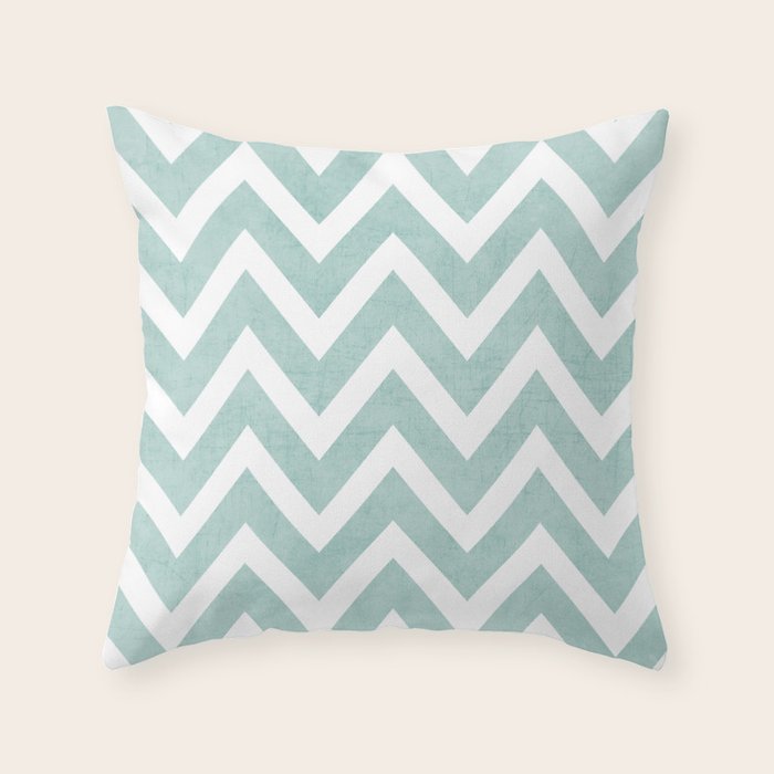 Robins Egg Blue Chevron Throw Pillow By Herart Society6