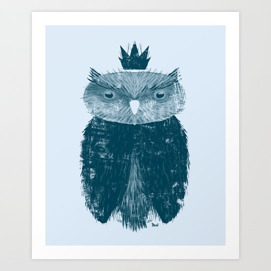 Owl King Art Print