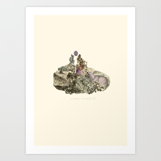 Lima. Bear and maiden. Art Print