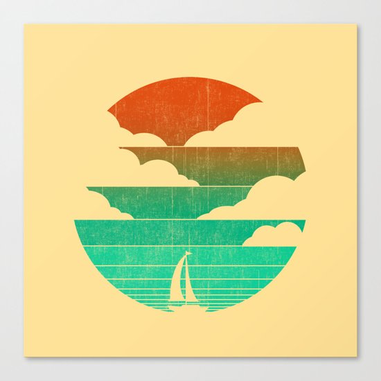 Go West (sail away in my boat) Canvas Print
