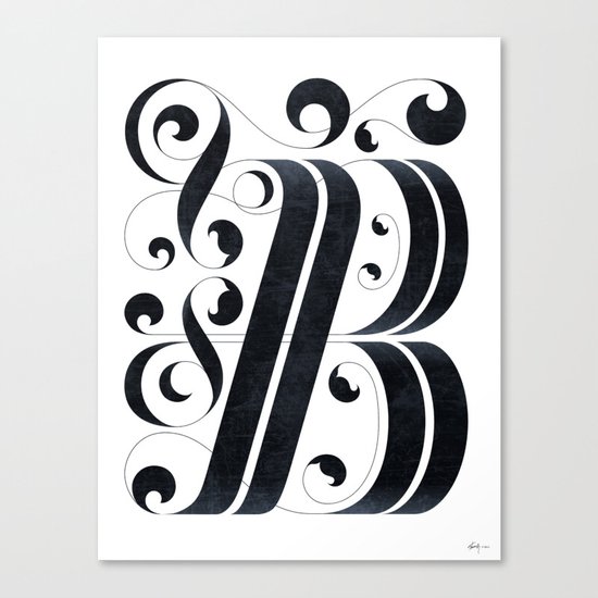 Drop cap "B" Canvas Print