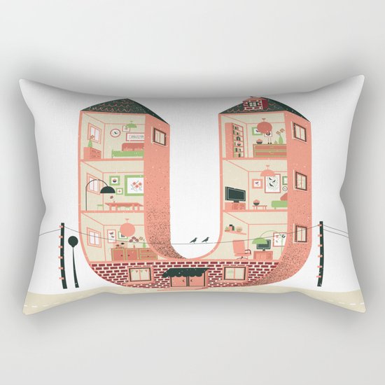 Letter U Rectangular Pillow