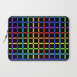Rainbow Gingham Dark 01 Laptop Sleeve